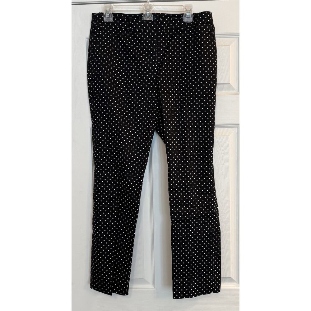Lauren Ralph Lauren Dress Pants Women's Sz 10 Black Polka Dot Preppy Career EUC